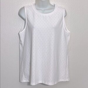 Zeagoo White Boxy Tank Top Relaxed Fit